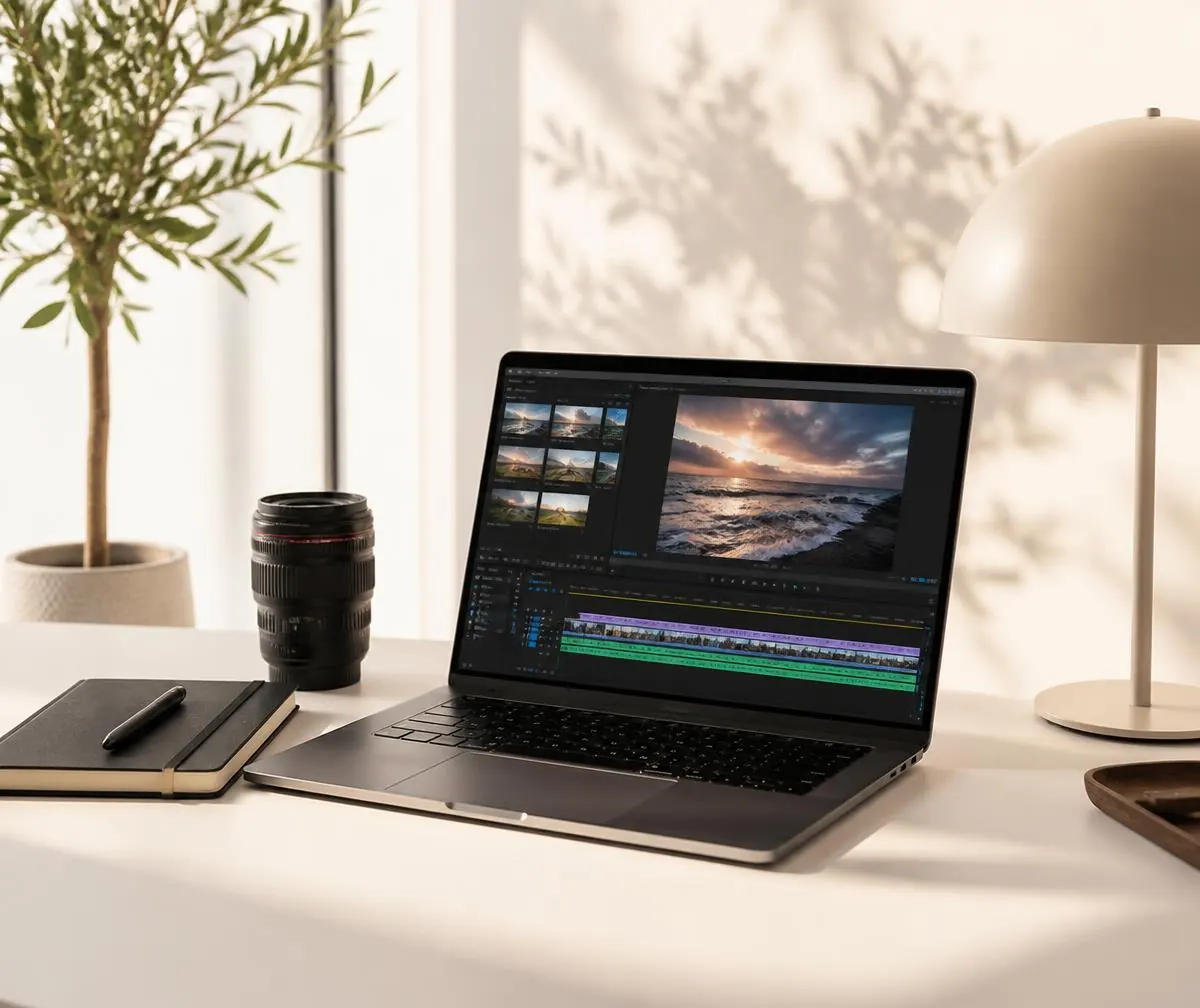 Creative studio workstation at Lumos Digital